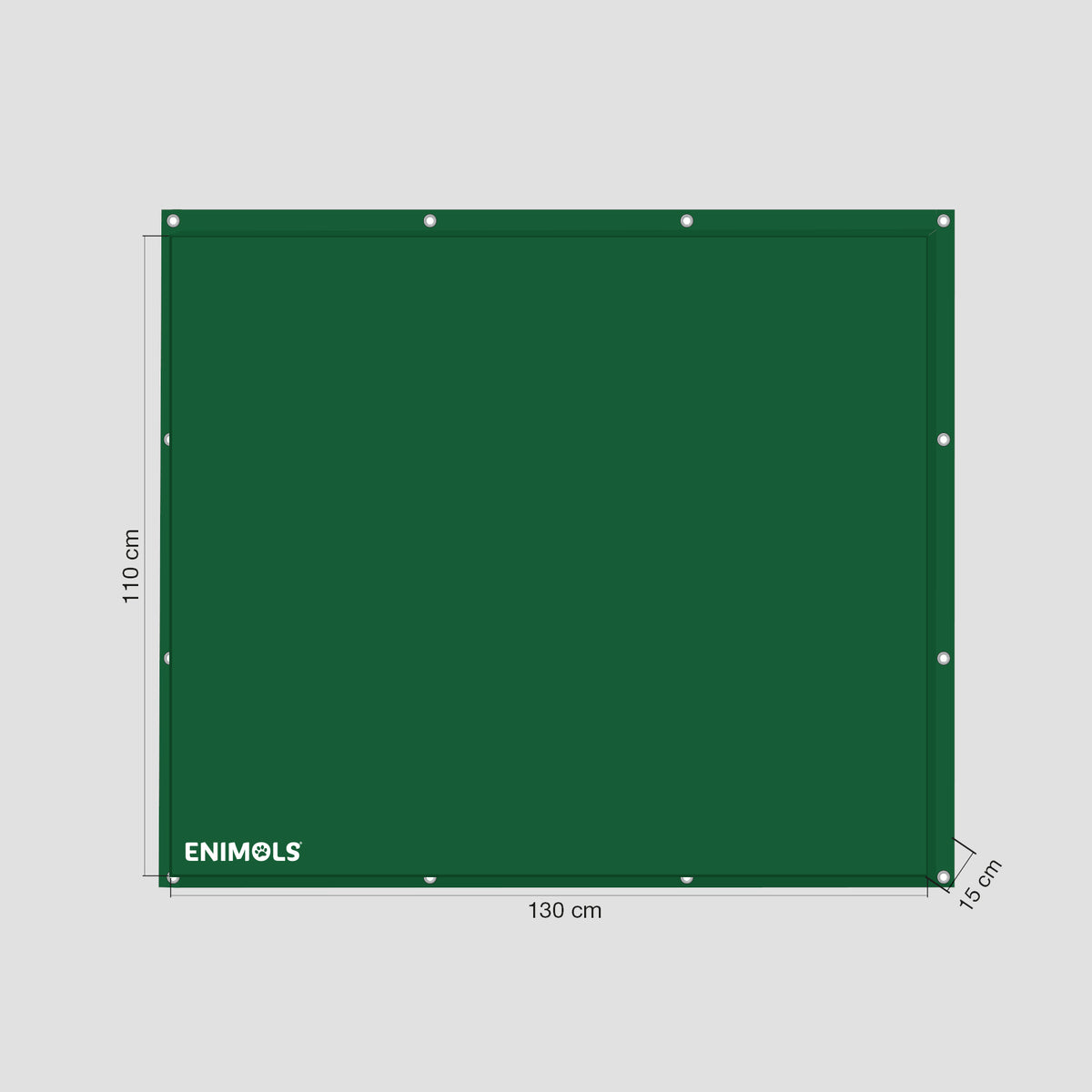 Misure del materasso impermeabile XL Enimols®: 130 x 110 x 15 cm
