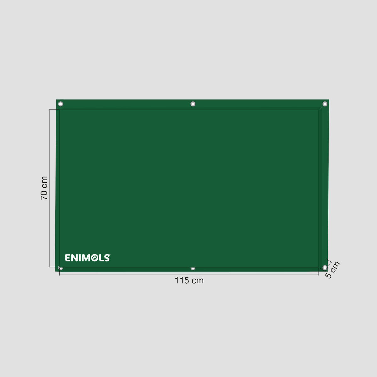 Misure del materasso impermeabile per kennel Enimols®: 115 x 70 x 5 cm